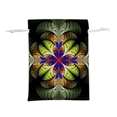 Fractal Flower Fantasy Design Lightweight Drawstring Pouch (m) by Wegoenart