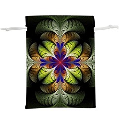 Fractal Flower Fantasy Design  Lightweight Drawstring Pouch (xl) by Wegoenart