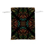 Fractal Fantasy Design Texture Lightweight Drawstring Pouch (M) Back