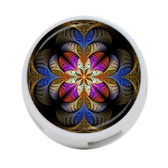 Fractal Flower Fantasy Pattern 4-port Usb Hub (one Side) by Wegoenart
