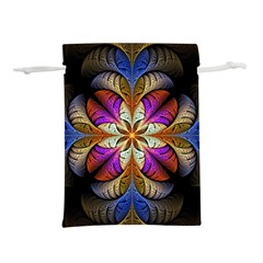 Fractal Flower Fantasy Pattern Lightweight Drawstring Pouch (m) by Wegoenart