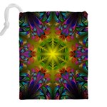 Fractal Abstract Background Pattern Drawstring Pouch (4XL) Back