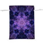 Fractal Symbol Pattern Design  Lightweight Drawstring Pouch (XL) Back