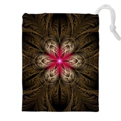 Fractal Background Design Abstract Drawstring Pouch (5xl) by Wegoenart