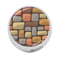 Colorful Brick Wall Texture 4-port Usb Hub (one Side) by Nexatart