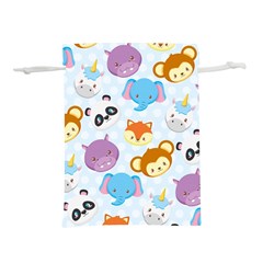 Animal Faces Collection Lightweight Drawstring Pouch (m) by Nexatart