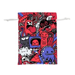 Abstract Grunge Urban Pattern With Monster Character Super Drawing Graffiti Style Vector Illustratio Lightweight Drawstring Pouch (s) by Nexatart