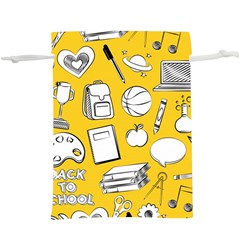 Pattern With Basketball Apple Paint Back School Illustration  Lightweight Drawstring Pouch (xl) by Nexatart