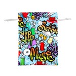 Graffiti Characters Seamless Patternm Lightweight Drawstring Pouch (S) Front