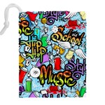 Graffiti Characters Seamless Patternm Drawstring Pouch (5XL) Back
