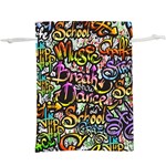 Graffiti Word Seamless Pattern  Lightweight Drawstring Pouch (XL) Back