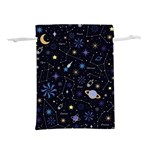 Starry Night  Space Constellations  Stars  Galaxy  Universe Graphic  Illustration Lightweight Drawstring Pouch (M) Back