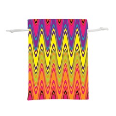 Retro Colorful Waves Background Lightweight Drawstring Pouch (s) by Nexatart