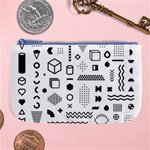 Pattern Hipster Abstract Form Geometric Line Variety Shapes Polkadots Fashion Style Seamless Large Coin Purse Front