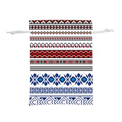 Illustration Ukrainian Folk Seamless Pattern Ornament Ethnic Ornament Border Element Lightweight Drawstring Pouch (m) by Wegoenart