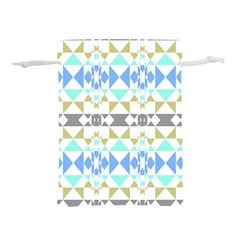 Multicolored Geometric Pattern Lightweight Drawstring Pouch (l) by dflcprintsclothing