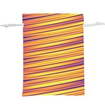 Orange Strips  Lightweight Drawstring Pouch (XL) Front