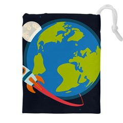 Spaceship Design Drawstring Pouch (5xl) by Vaneshart