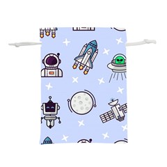 Seamless Pattern With Space Theme Lightweight Drawstring Pouch (s) by Vaneshart