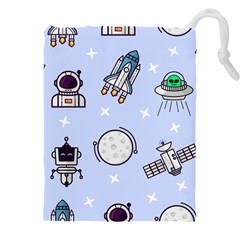 Seamless Pattern With Space Theme Drawstring Pouch (4xl) by Vaneshart