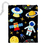 Space Seamless Pattern Drawstring Pouch (4XL) Back
