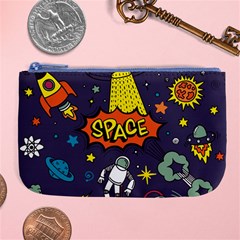 Vector Flat Space Design Background With Text Large Coin Purse by Vaneshart