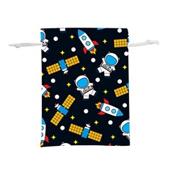 Seamless Adventure Space Vector Pattern Background Lightweight Drawstring Pouch (m) by Vaneshart