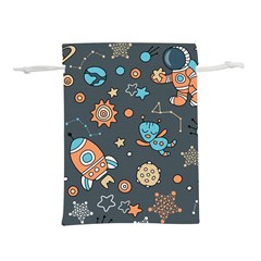 Space Seamless Pattern Lightweight Drawstring Pouch (l) by Vaneshart