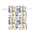 Monster Cool Seamless Pattern Lightweight Drawstring Pouch (L) Front