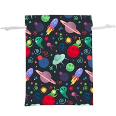Cosmos Ufo Concept Seamless Pattern  Lightweight Drawstring Pouch (xl) by Vaneshart