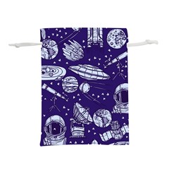 Space Sketch Seamless Pattern Lightweight Drawstring Pouch (l) by Vaneshart