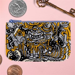 Crazy Abstract Doodle Social Doodle Drawing Style Large Coin Purse by Vaneshart