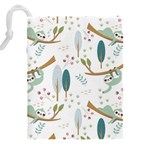 Pattern Sloth Woodland Drawstring Pouch (5XL) Back