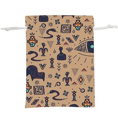 Vintage Tribal Seamless Pattern With Ethnic Motifs  Lightweight Drawstring Pouch (xl) by Vaneshart