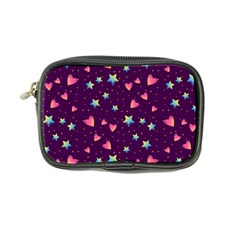 Colorful Stars Hearts Seamless Vector Pattern Coin Purse by Vaneshart