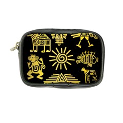 Maya Style Gold Linear Totem Icons Coin Purse by Vaneshart