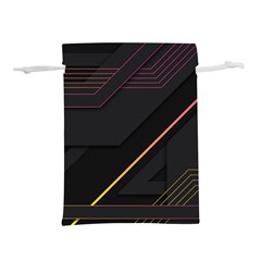 Gradient Geometric Shapes Dark Background Lightweight Drawstring Pouch (m) by Vaneshart