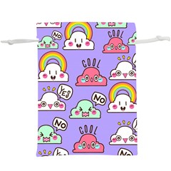 Cloud Seamless Pattern  Lightweight Drawstring Pouch (xl) by Vaneshart