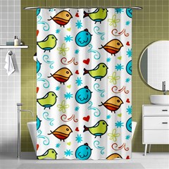 Birds Pattern Design Shower Curtain 48  X 72  (small)  by Vaneshart