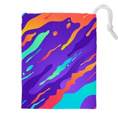 Multicolored Abstract Background Drawstring Pouch (5xl) by Vaneshart