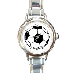 Soccer Lovers Gift Round Italian Charm Watch by ChezDeesTees