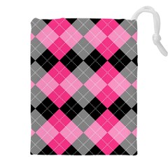 Seamless-argyle-pattern Drawstring Pouch (5xl) by Vaneshart