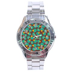 Vector-illustration-seamless-pattern-with-cartoon-duck Stainless Steel Analogue Watch by Vaneshart
