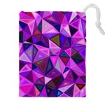 Triangular-shapes-background Drawstring Pouch (5XL) Front