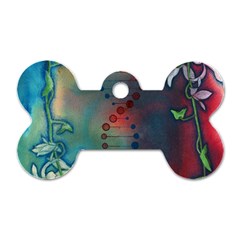 Flower Dna Dog Tag Bone (one Side) by RobLilly