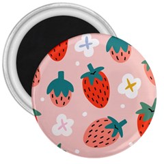 Strawberry Seamless Pattern 3  Magnets by BangZart