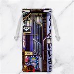 Shinjuku District Urban Night Scene, Tokyo Japan Jewelry Bag Front