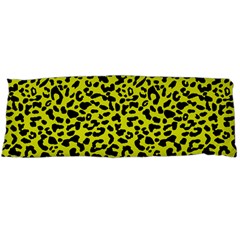 Leopard Spots Pattern, Yellow And Black Animal Fur Print, Wild Cat Theme Body Pillow Case (dakimakura) by Casemiro