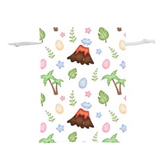 Cute Palm Volcano Seamless Pattern Lightweight Drawstring Pouch (l) by BangZart