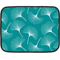 Whiteflowergreen Fleece Blanket (mini) by Dushan